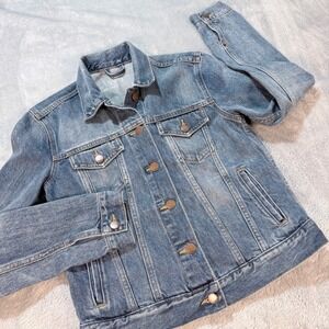 Gap 1969 Denim Jean Trucker Jacket Medium Wash Blue Cotton XS‎